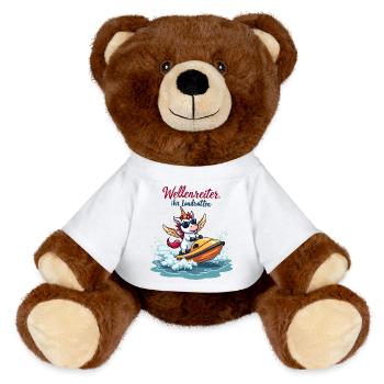 Surfeur Licorne - Nounours RecycelBär® marron - blanc - Devant