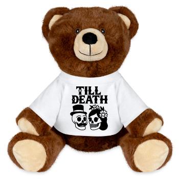Brautpaar till death - MiniFeet® RecycelBär® Braun - Weiß - Vorne