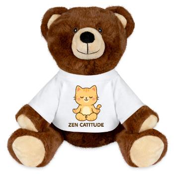 Zen Catitude - Nounours RecycelBär® marron - blanc - Devant