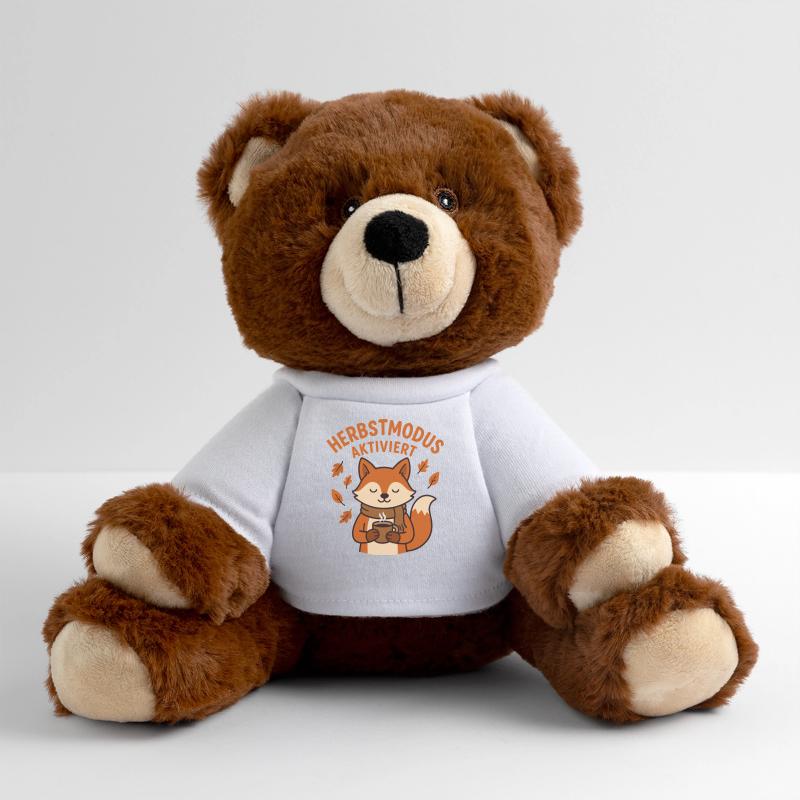 Mode automne activé | Renard avec tasse à café Nounours RecycelBär® marron