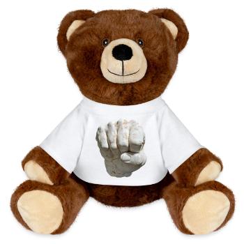 Feste Faust Marmorlook - MiniFeet® RecycelBär® Braun - Weiß - Vorne