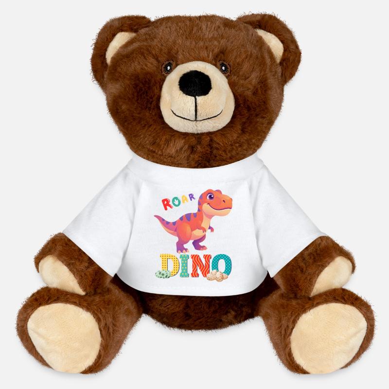 dino - Nounours RecycelBär® marron - blanc