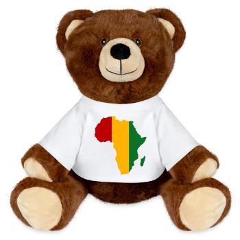 Guiena_Flagge_Afrika - Nounours RecycelBär® marron - blanc - Devant