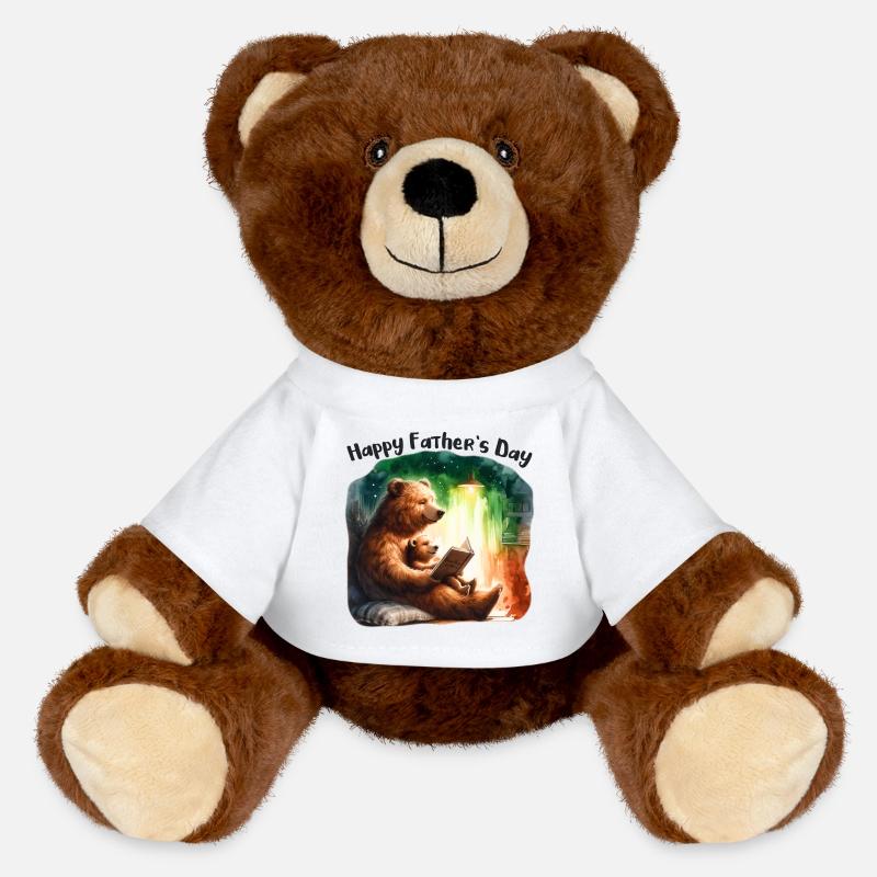 Bester Papa der Welt Vatertag - MiniFeet® RecycelBär® Braun - Weiß