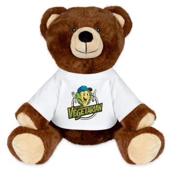 Vie végétarienne végétalienne saine - Nounours RecycelBär® marron - blanc - Devant