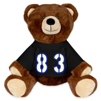 83 Number Symbol - MiniFeet® RecycelBär® Teddy Bear Brown - black - Front