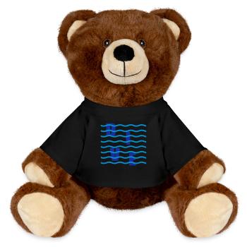 Tauchen - MiniFeet® RecycelBär® Braun - Schwarz - Vorne
