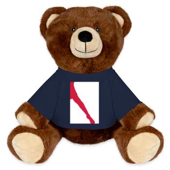 Leg Silhouette - MiniFeet® RecycelBär® Teddy Bear Brown - french navy - Front