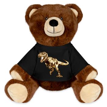 Imprimé de dinosaure préhistorique - Nounours RecycelBär® marron - noir - Devant