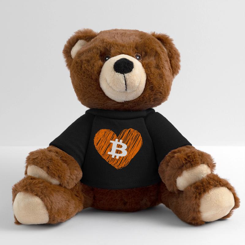 Bitcoin Crypto Cryptocurrency Splash MiniFeet® RecycelBär® Braun