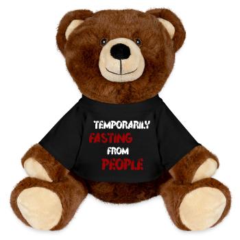 Fasting people - MiniFeet® RecycelBär® Teddy Bear Brown - black - Front