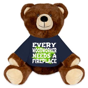 awesome carpentry bingo hall tshirts - MiniFeet® RecycelBär® Braun - French Navy - Vorne