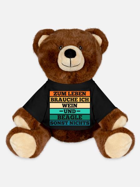 Chien Vin Beagle - Nounours RecycelBär® marron - noir