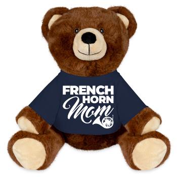 French Horn Mother - MiniFeet® RecycelBär® Teddy Bear Brown - french navy - Front
