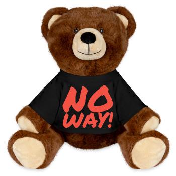 No way! - MiniFeet® RecycelBär® Teddy Bear Brown - black - Front