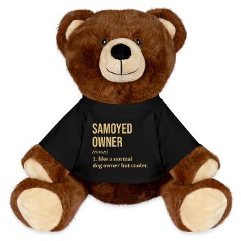 Samoyed - MiniFeet® RecycelBär® Teddy Bear Brown - black - Front