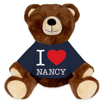 I LOVE NANCY - MiniFeet® RecycelBär® Braun - French Navy - Vorne