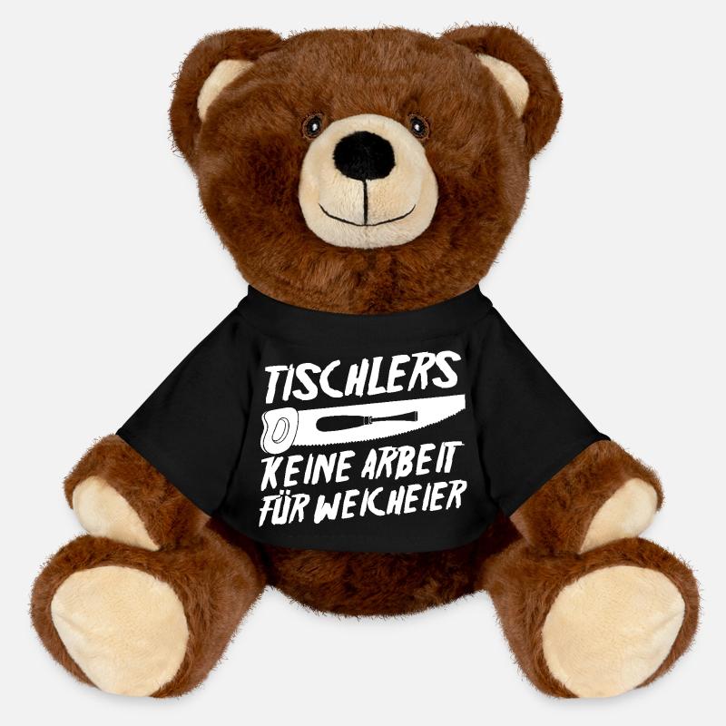 Carpenter, Carpenter, Carpenter - MiniFeet® RecycelBär® Teddy Bear Brown - black