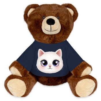 Kitten 😻 - MiniFeet® RecycelBär® Teddy Bear Brown - french navy - Front