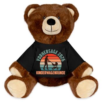 Father-to-be PREDICTION 2026 STROLLER - MiniFeet® RecycelBär® Teddy Bear Brown - black - Front