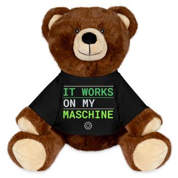 Ça marche sur ma machine - Excuse du développeur - Nounours RecycelBär® marron - noir - Devant