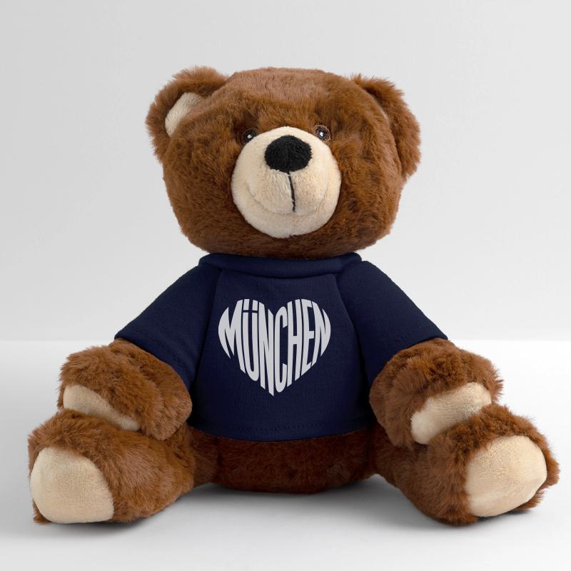Silhouette de cœur de Munich - Variable de couleur du design Nounours RecycelBär® marron