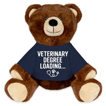Veterinärabschluss wird geladen... - MiniFeet® RecycelBär® Braun - French Navy - Vorne