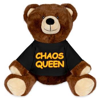 CHAOS QUEEN - MiniFeet® RecycelBär® Teddy Bear Brown - black - Front