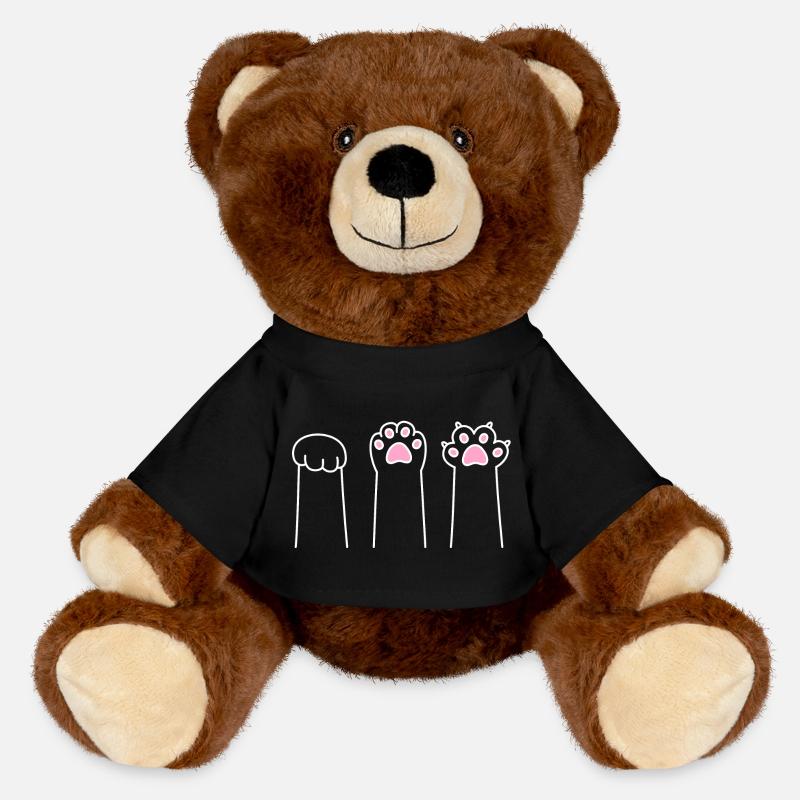 Cat Paw Game Cat Paws Stone Paper Scissors - Nounours RecycelBär® marron - noir
