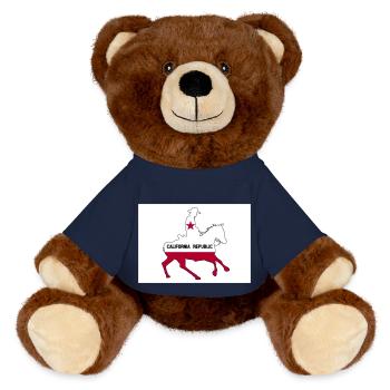Kalifornische Staatsflagge Cowboy - MiniFeet® RecycelBär® Braun - French Navy - Vorne
