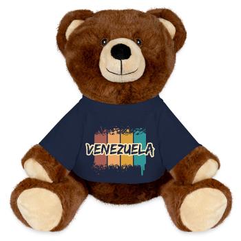 Venezuela - MiniFeet® RecycelBär® Teddy Bear Brown - french navy - Front