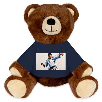 Art martial et dynamisme japonais - Nounours RecycelBär® marron - bleu marine - Devant