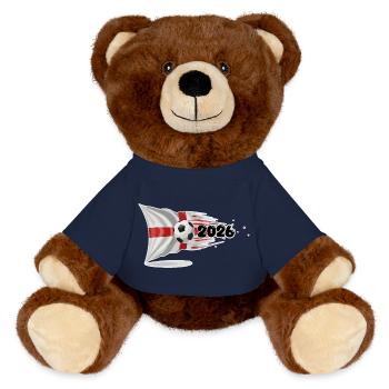 England St. George's Flag Soccer Burst 2026 - MiniFeet® RecycelBär® Braun - French Navy - Vorne