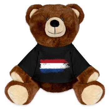 Coup de pinceau Dutch Tricolor - Nounours RecycelBär® marron - noir - Devant