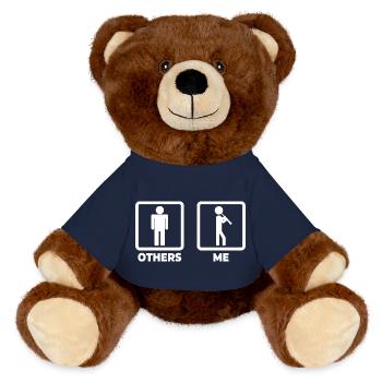 Figure de bâton de clarinette - Nounours RecycelBär® marron - bleu marine - Devant