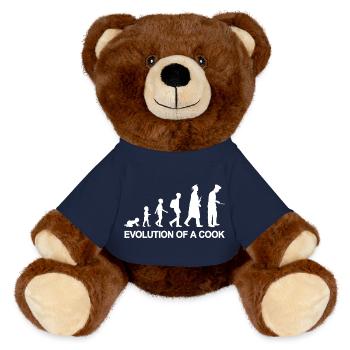 Development of a chef - MiniFeet® RecycelBär® Teddy Bear Brown - french navy - Front