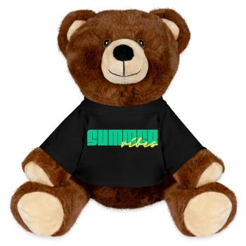summer vibes - MiniFeet® RecycelBär® Braun - Schwarz - Vorne