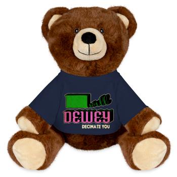 contemporary fiction funny sayings funny - MiniFeet® RecycelBär® Teddy Bear Brown - french navy - Front