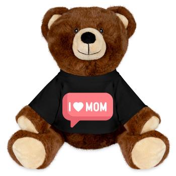 I Love Mom - MiniFeet® RecycelBär® Braun - Schwarz - Vorne