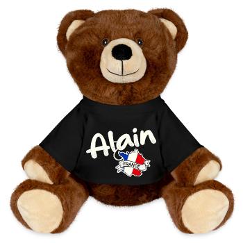Alain France - Nounours RecycelBär® marron - noir - Devant