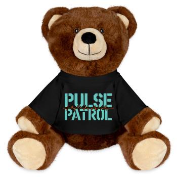 Cardiac Tech Pulse Patrol Pacemaker Technician - MiniFeet® RecycelBär® Braun - Schwarz - Vorne