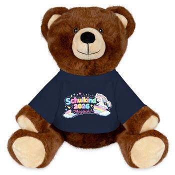 Don d’inscription à l’école magique 2026 pour les écoliers - Nounours RecycelBär® marron - bleu marine - Devant
