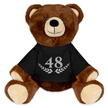 48 - MiniFeet® RecycelBär® Teddy Bear Brown - black - Front