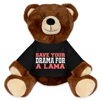 Épargne-toi du drame à un lama - Nounours RecycelBär® marron - noir - Devant
