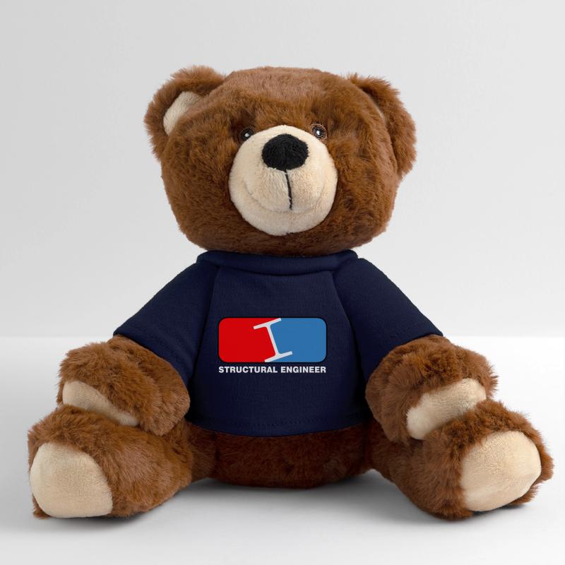 Structural Engineer League White Text MiniFeet® RecycelBär® Teddy Bear Brown
