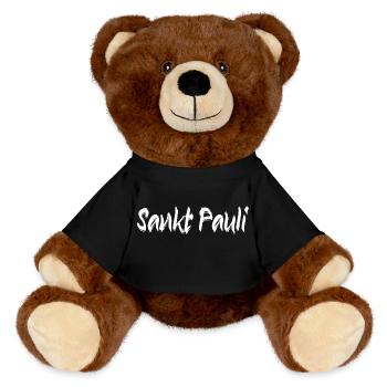 st pauli hamburg - MiniFeet® RecycelBär® Braun - Schwarz - Vorne