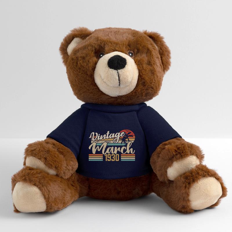 März 1930 Geburtstagsgeschenk März 1930 Geschenk MiniFeet® RecycelBär® Braun