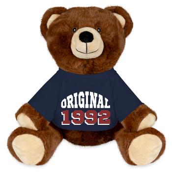 Original 1992 - MiniFeet® RecycelBär® Braun - French Navy - Vorne