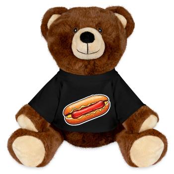 Hot-dog - Nounours RecycelBär® marron - noir - Devant
