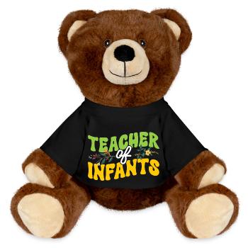 Enseignante de maternelle Éducatrice de centre de garde - Nounours RecycelBär® marron - noir - Devant